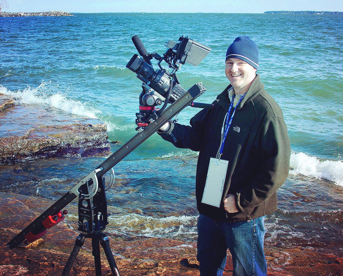 Behind the scenes, one of our RadiantTV videographers filming this past summer.  26 days until launch! #RadiantTV