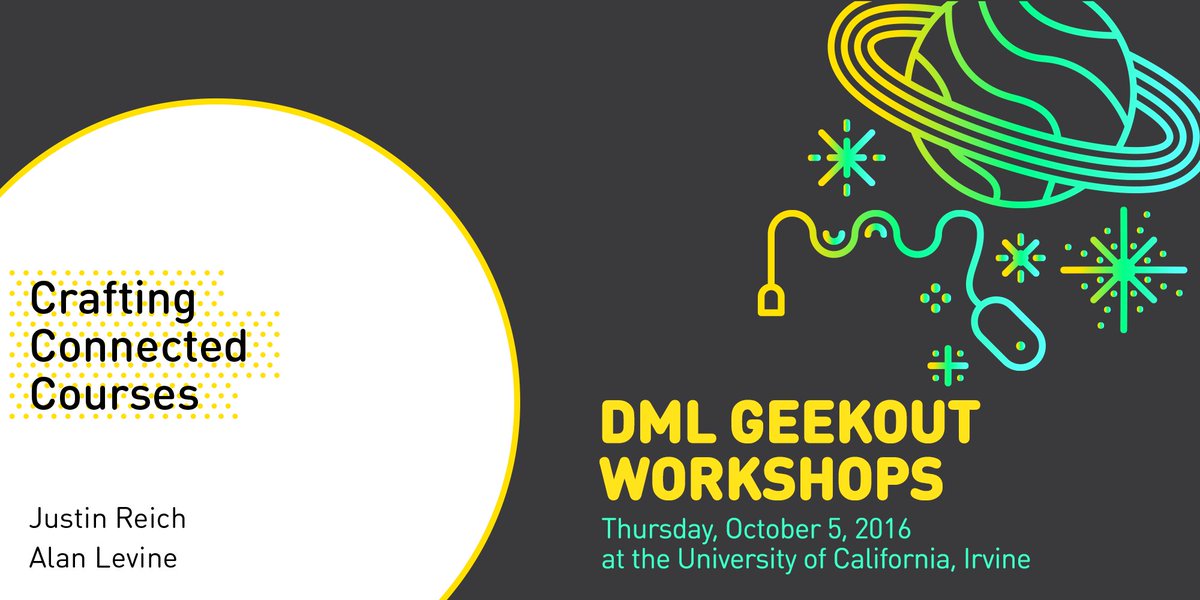 TheCLSummit's tweet photo. #GeekOut w/ @cogdog @bjfr in their #2016DML workshop, Crafting #ConnectedCourses. Apply: https://t.co/7G9usoKVAz https://t.co/OdcTKrhJQ4