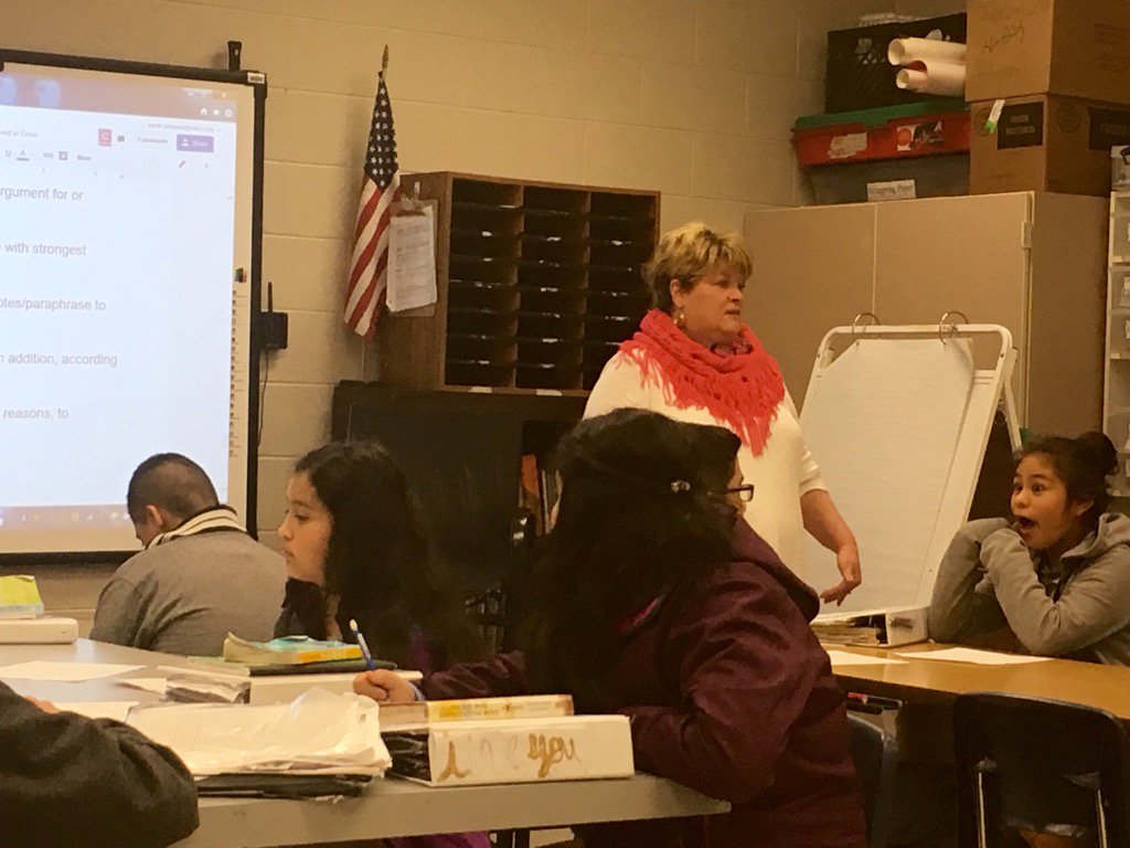 vaccjohnsclass's tweet photo. I love the reaction as Ms. Knauff talks about GMO foods & presents both sides of the issue. #favoritesub https://t.co/3nC6SlD0D6