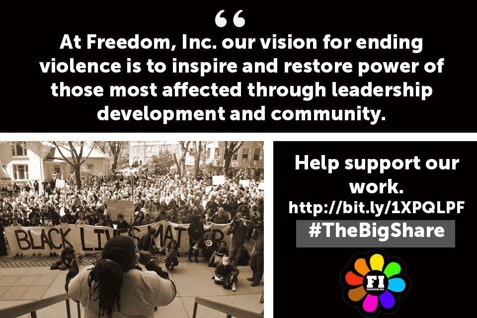 Help support our work by donating today during #CSWBigShare! bit.ly/1XPQLPF #FreedomInc #TheBigShare