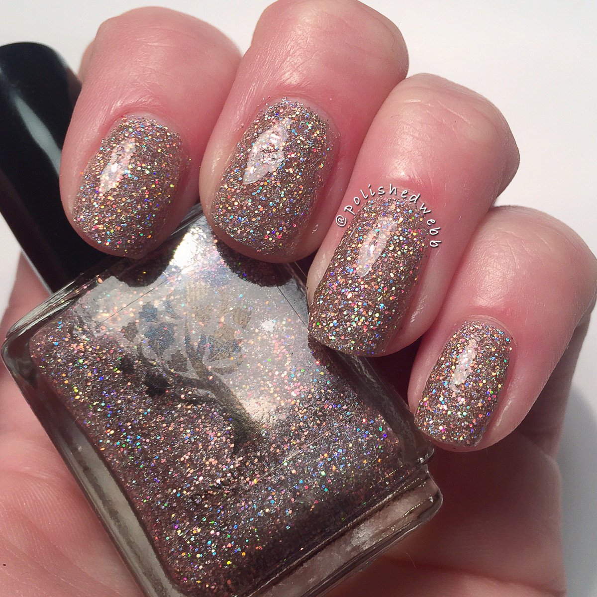 polishedwebb's tweet photo. Another sparkly beauty from @Danglefootnails 'One in a Melon' #nails #notd #dangliesforthewin #glitternails https://t.co/VPwfpPGO4k