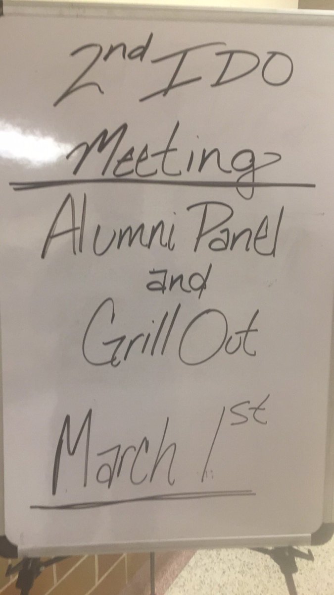 UNK_ID's tweet photo. Alumni panel, free hamburgers and hotdogs, and a free t-shirt to every guest of an IDO member! See you at 6pm! 🍔🌭 https://t.co/GHaq219TS0