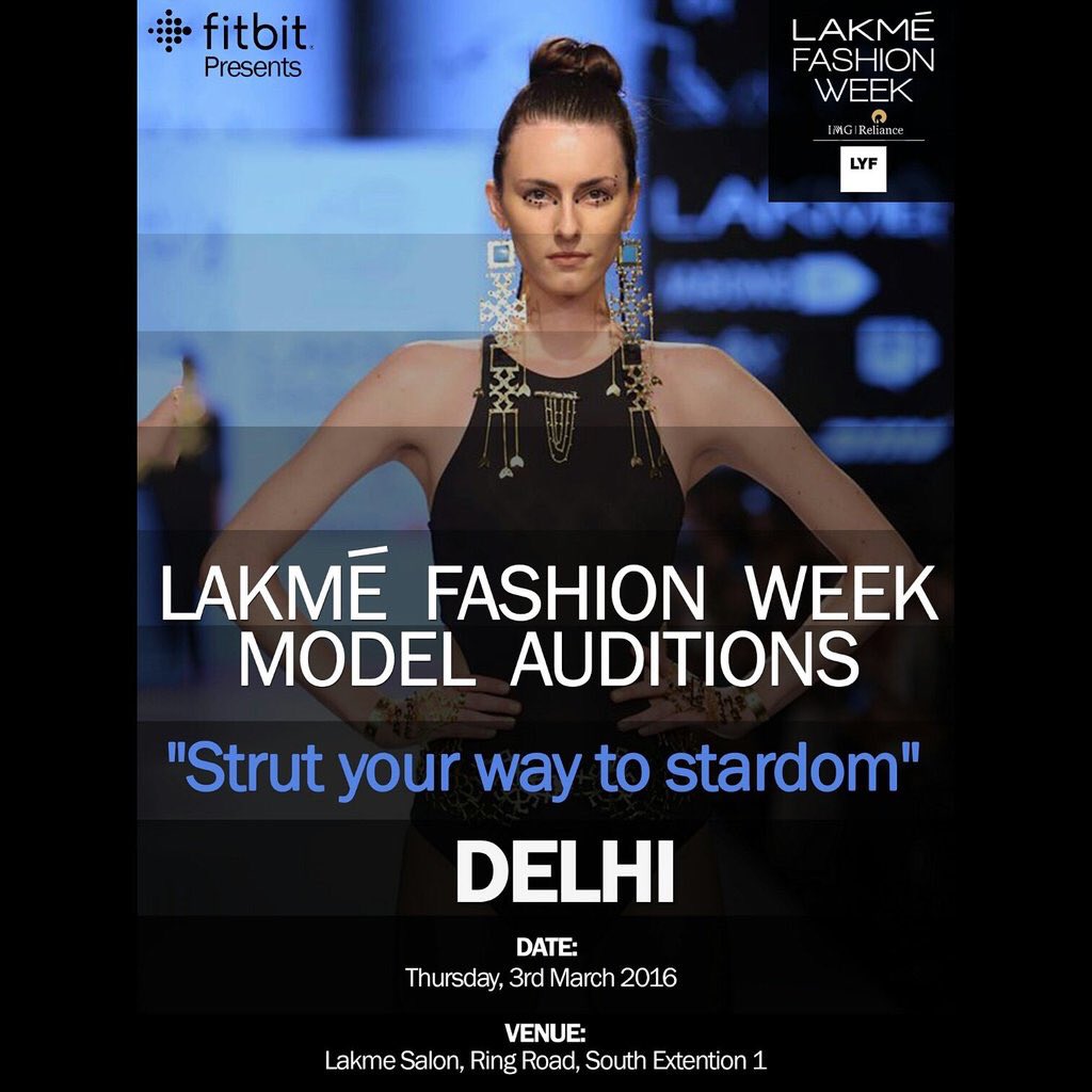 nikhitapunja's tweet photo. #RampAlert @LakmeFashionWk Be the next face! 3rd March, Delhi! @AlesiRaut @FitbitIN @fitbit https://t.co/Y9mcamsNh4