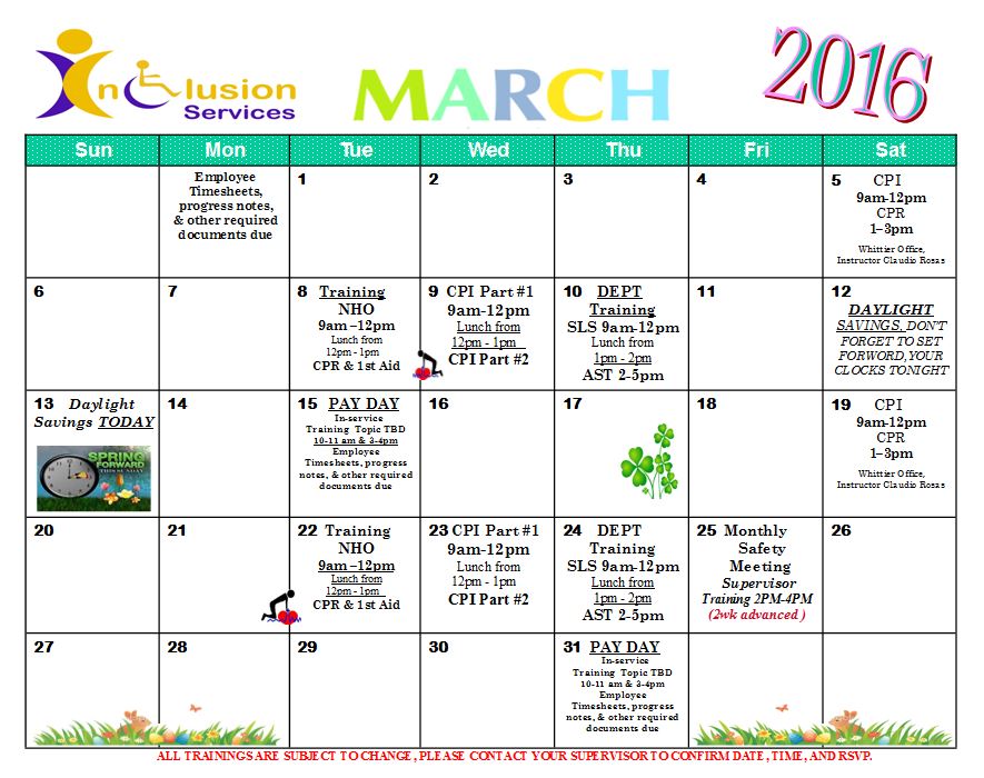 Good Morning ICS! hello March!