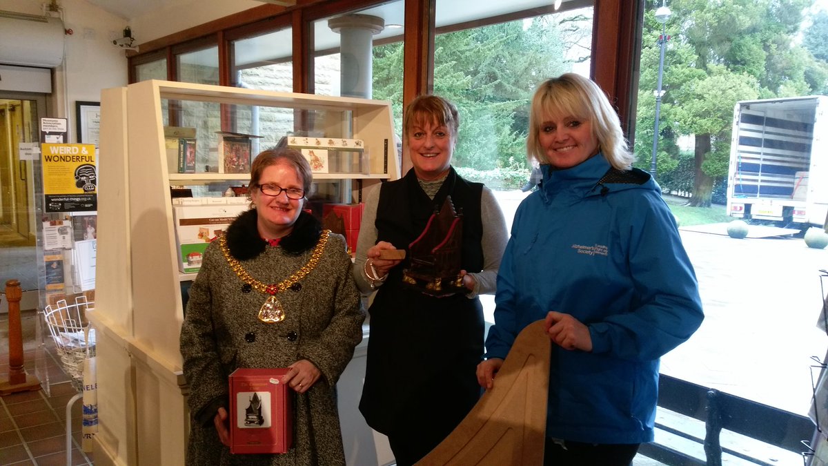 Mayoress of Burnley Elisabeth Monk and Alziemers Society Susan Swirl great support