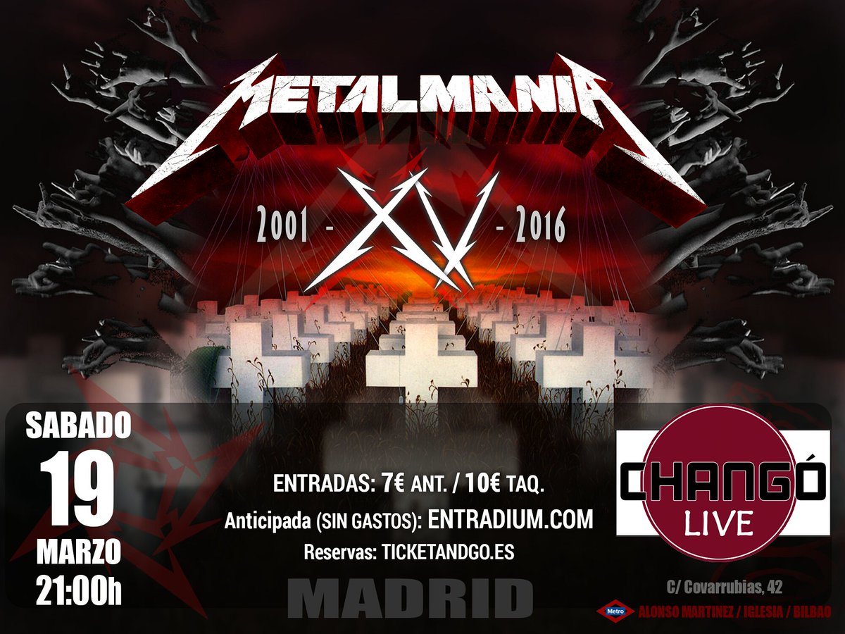 Rock_Press's tweet photo. Sorteamos 2 entradas para el tributo a METALLICA de este sábado 19 marzo en Madrid. Para participar RT https://t.co/OCrPTkAR5W