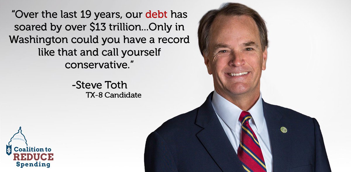 Reduce_Spending's tweet photo. Pledge signer @toth_4_texas explains what's wrong with Washington #txprimary #RejectTheDebt https://t.co/fTKtQYCs9B