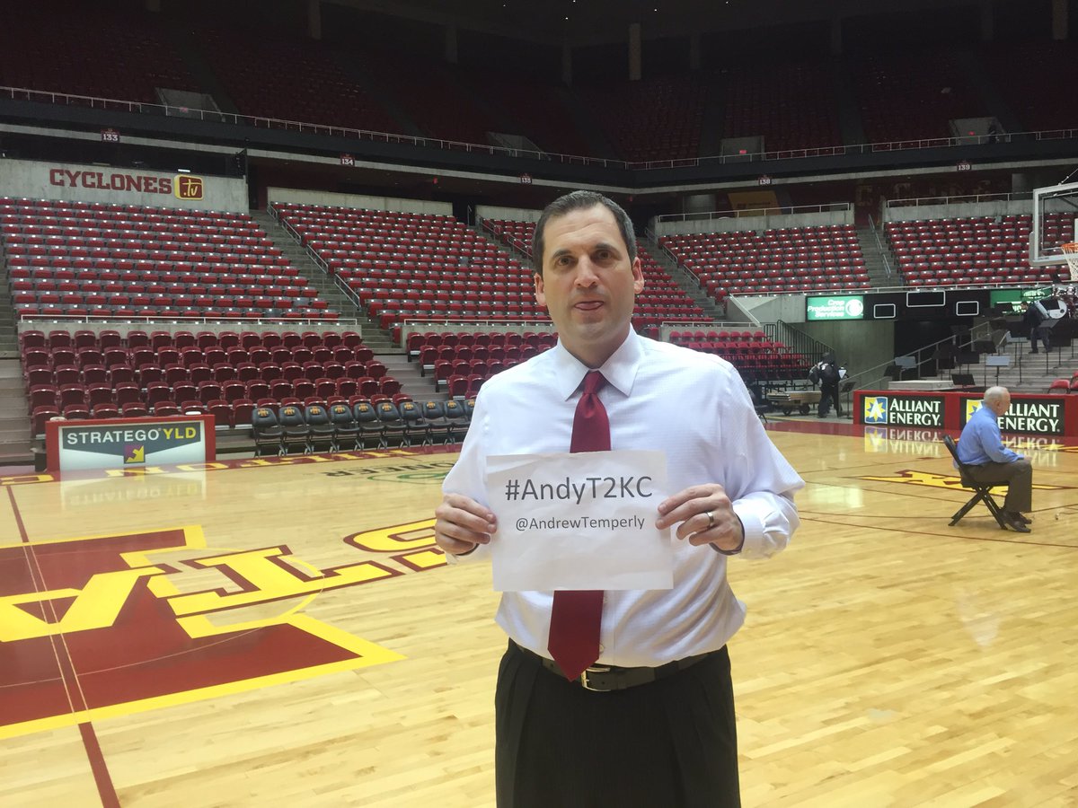 AndrewTemperly's tweet photo. .@CoachProhm was cool enough to help me out in my pursuit of being the @CampusInsiders guest reporter! #AndyT2KC https://t.co/BPUDVBYDqc