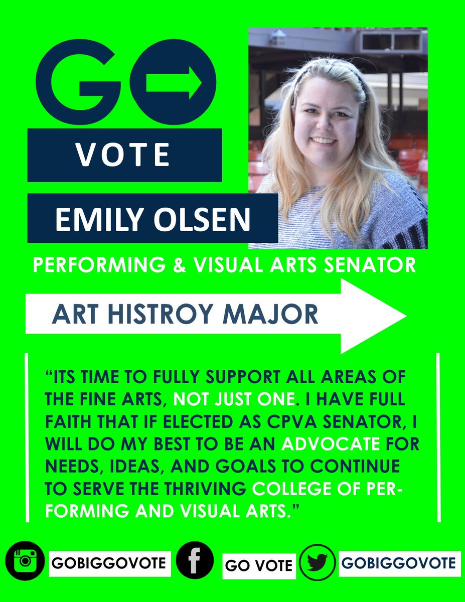 GoBigGoVoteSUU's tweet photo. It's time 2 represent all majors that fall into the CPVA college not just a few. #GoVote https://t.co/Ze9f4Rsmz4