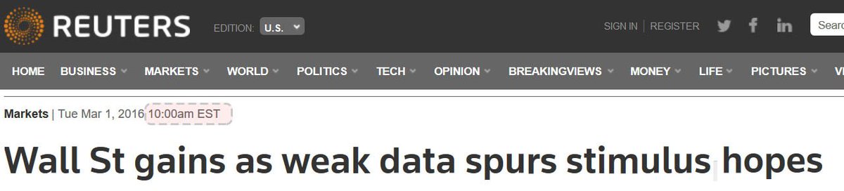 zerohedge's tweet image. Today's Rally "Explained" In Just Two Headlines zerohedge.com/news/2016-03-0…