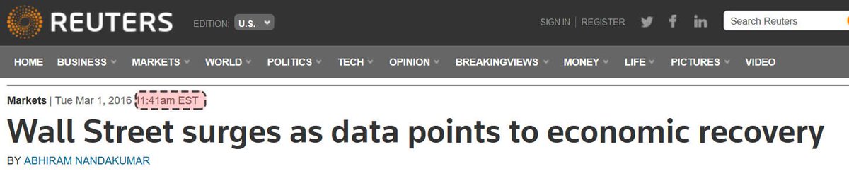 zerohedge's tweet image. Today's Rally "Explained" In Just Two Headlines zerohedge.com/news/2016-03-0…