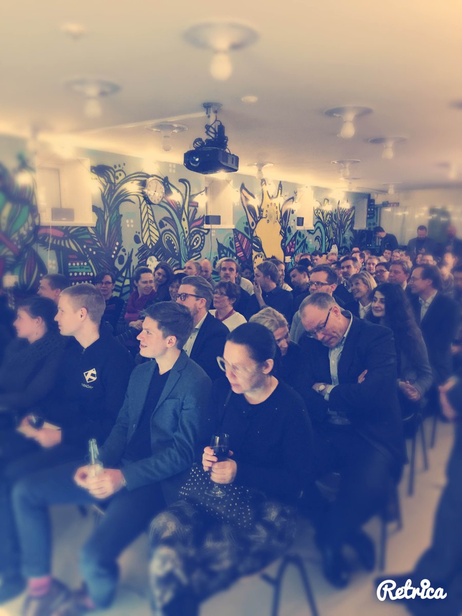 Idean's tweet photo. Our Happy Hour with @IBM has kicked off in #Helsinki &amp; the full house is learning about IBM Design Language! #Ixd16 https://t.co/cUHPgAr9QU