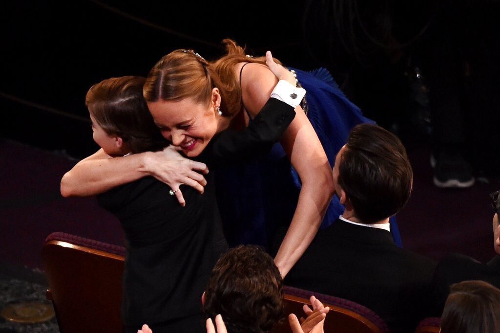 JacobTFans's tweet photo. Brie and Jacob when Brie won the Academy Award for Best Actress! Congrats Brie! #Oscars https://t.co/kdld6FD5zL