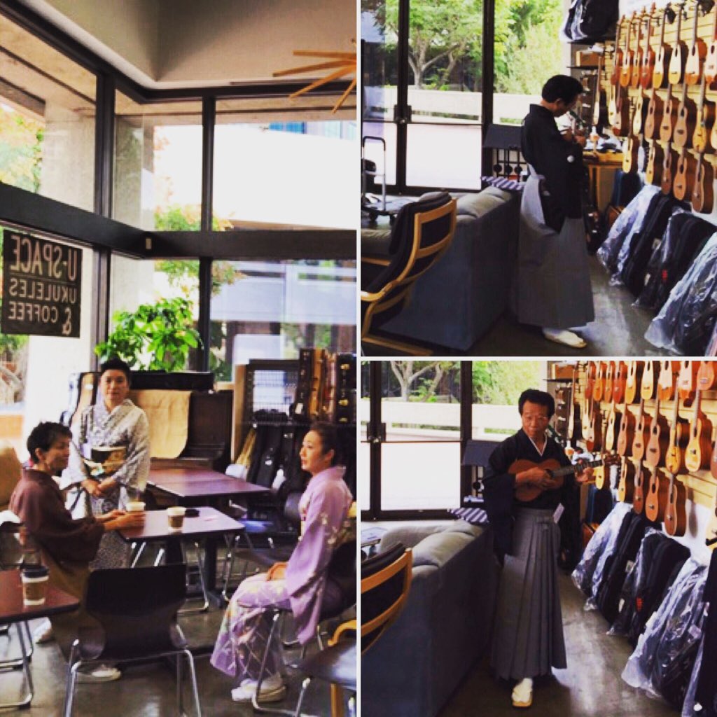 uspacela's tweet photo. #Ukuleles #Coffee & Culture @uspacela! #UspaceLA #ukulelestore #ukulelecafe @jaccc_la #DTLA #LittleTokyo #losangeles https://t.co/705xyhfVv6