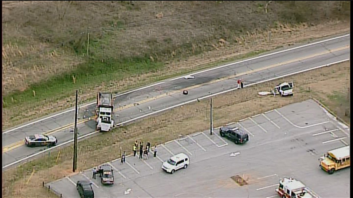 SkyTracker11 is over the scene of a fatal accident in Braselton at Hwy
