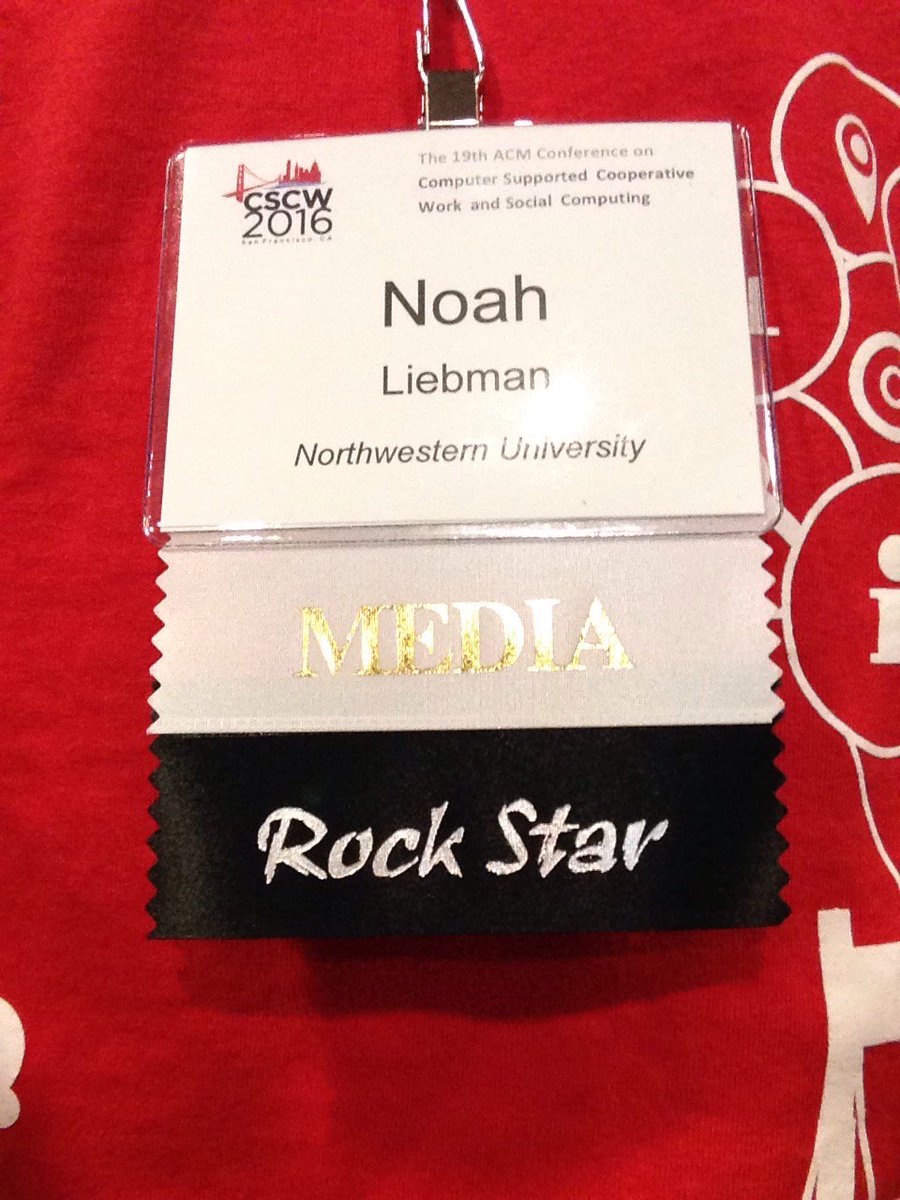 Noleli's tweet image. As your resident media rock star, let me know abt any A/V issues at #cscw2016, or post in the #issues slack channel