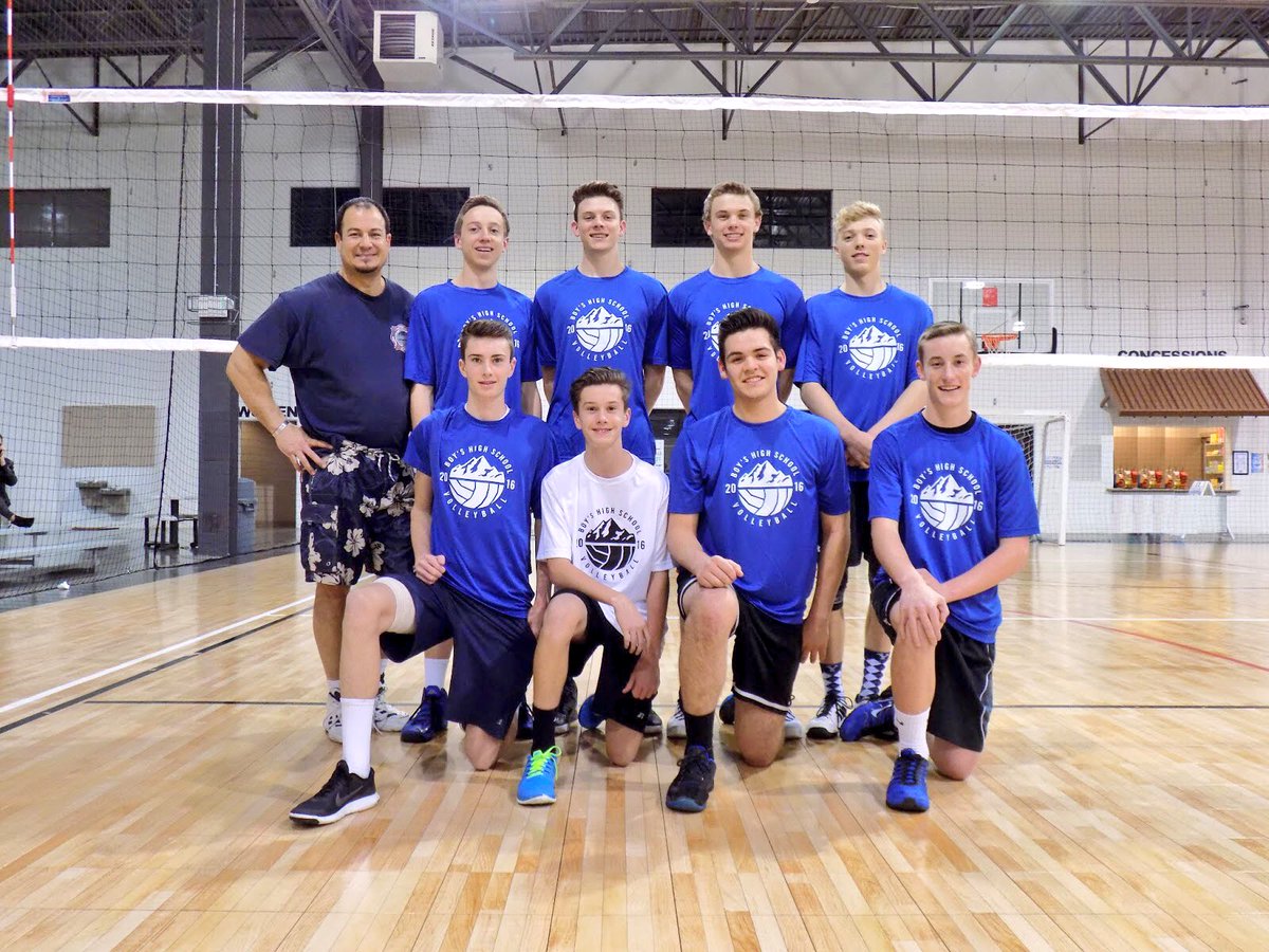 BinghamVball's tweet photo. Bingham boys varsity team getting ready for the seasons first game next Thursday!  Trust us.. It'll be nuts🔥🔥 https://t.co/mMvQGoqxXd