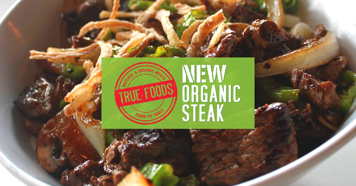 Our steak is now organic, Halal, and has never ever been exposed to steroids or antibiotics! ow.ly/YWtXv