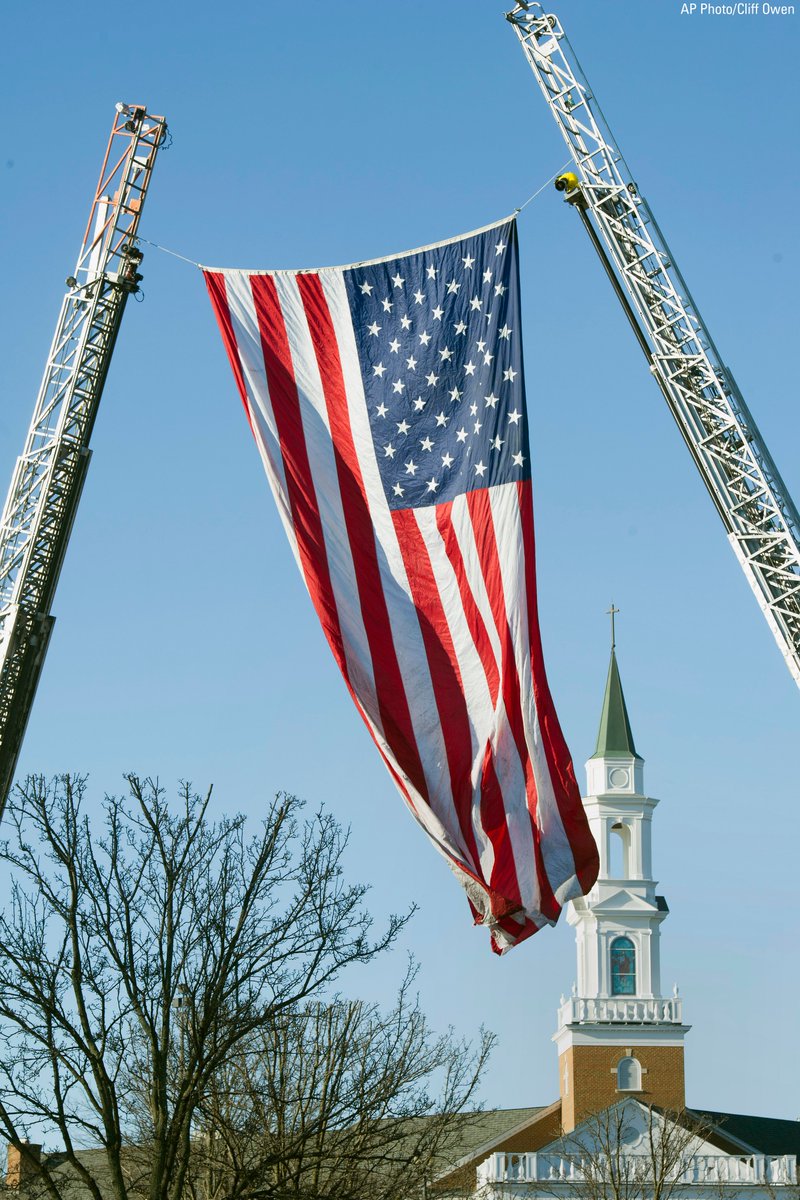 FoxNews's tweet image. A flag is flown for @PWCPoliceDept Officer Ashley Guindon, who was killed on her 1st shift. fxn.ws/1oWsZG6