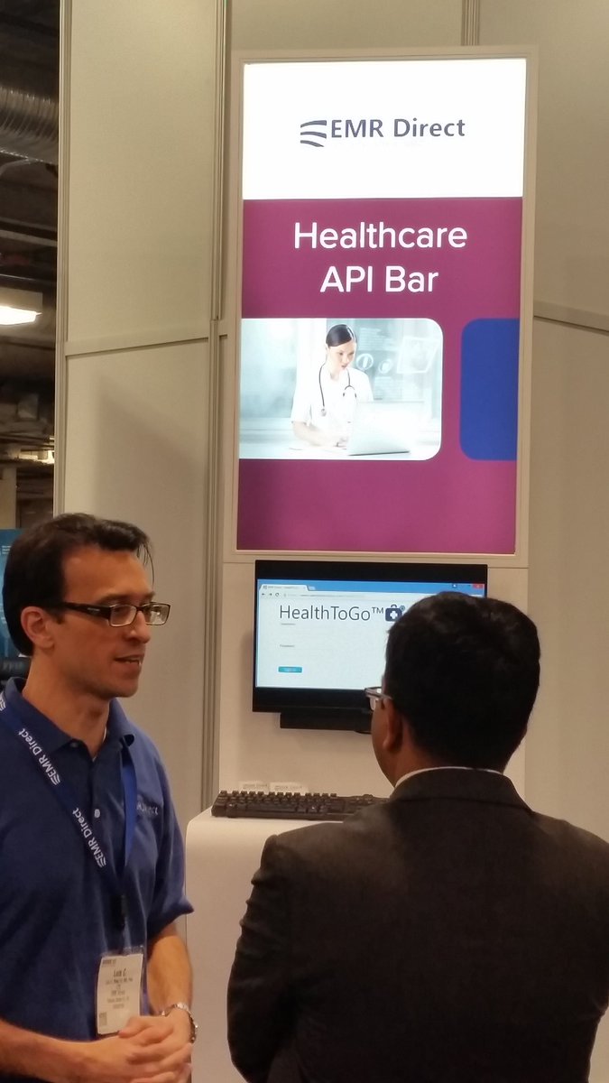 JulieWMaas's tweet photo. Talking #ApplicationAccess, #DirectProject, & APIs at the API Bar in Interop Showcase-join us! #HIMSS16 @EMRDirect https://t.co/aGVY0JC6aS