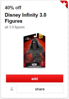 SPIsaver's tweet photo. Cartwheel Offer: 40% off Disney Infinity 3.0 Figures - https://t.co/PWfsQ5ZXCH #coupons https://t.co/VT7Cp5bPUf