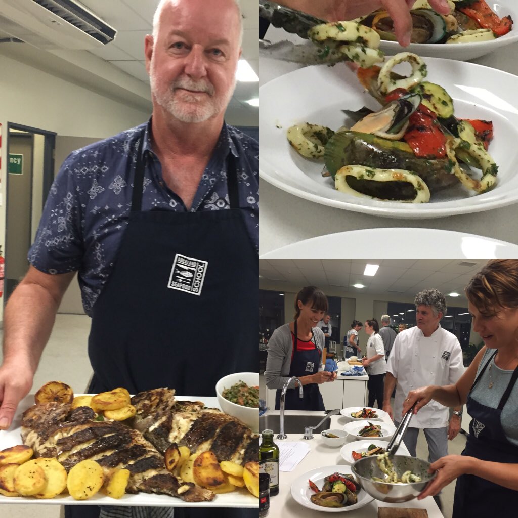 Dinner last night with new friends <a href="/akseafoodschool/">AK Seafood School</a>