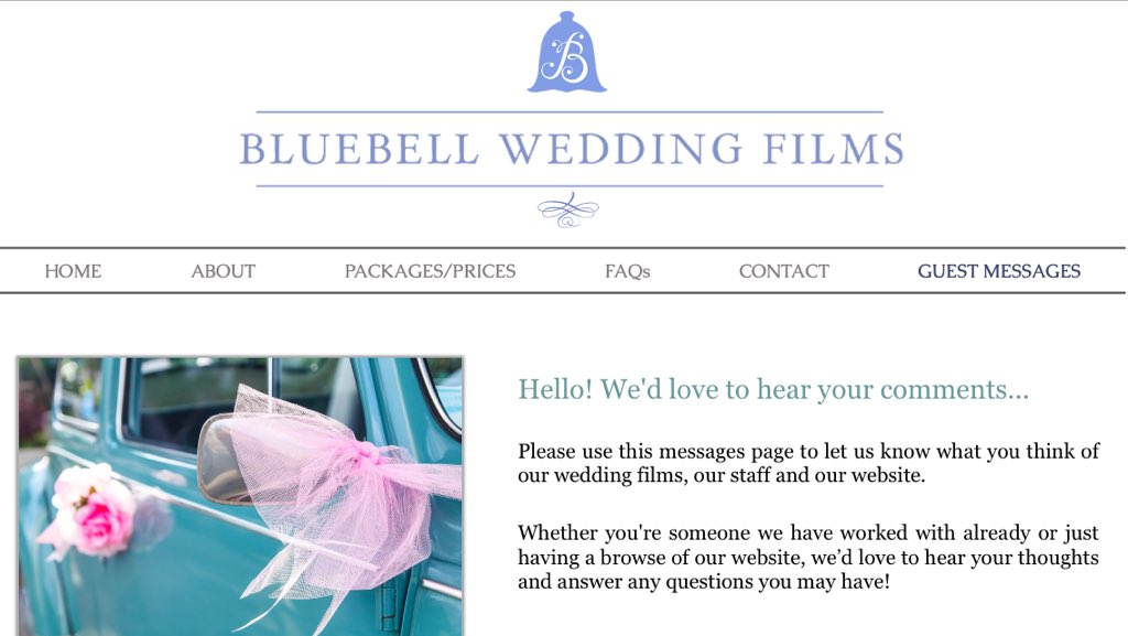 Bluebell_Films's tweet image. Just added a guest messages page to our website. Please let us know what you think! #wedding bluebellweddingfilms.co.uk/#!guest-messag…