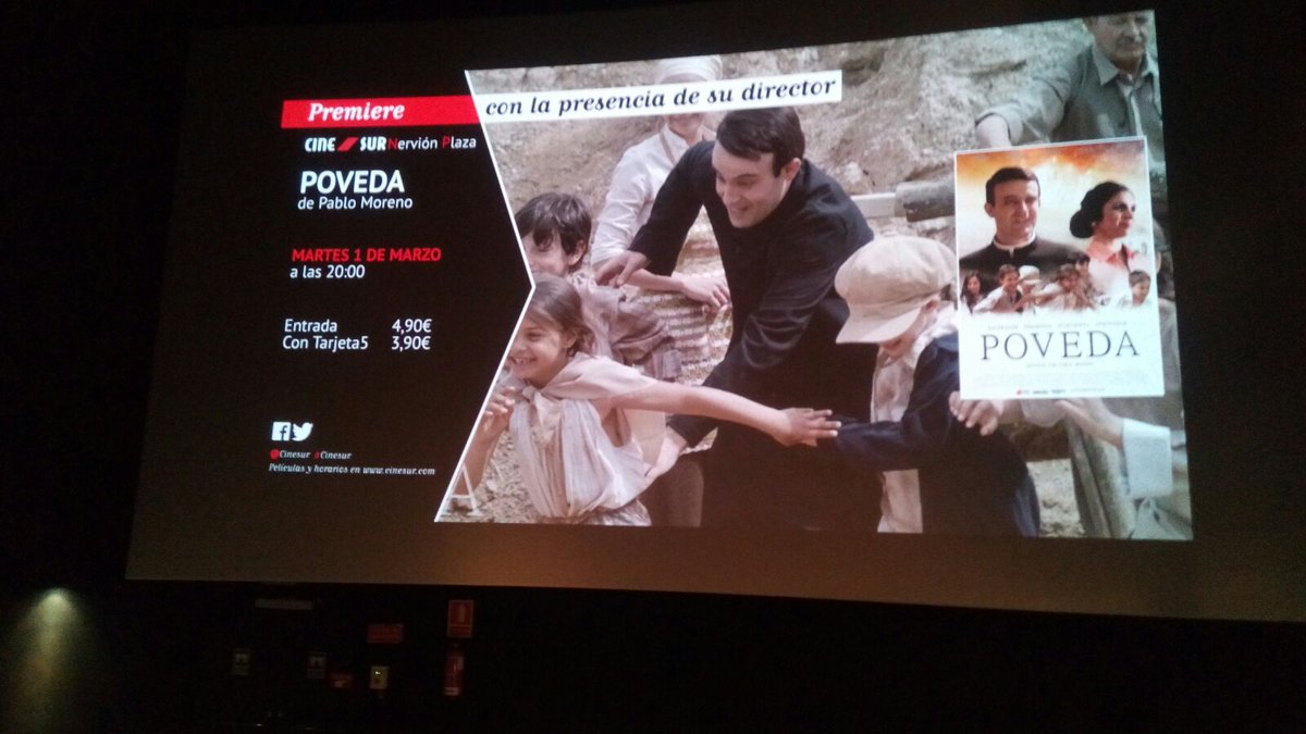 mk2cines's tweet photo. ¡Gran acogida para #PadrePoveda en la #PremiereCinesur en presencia de su director #PabloMoreno! @NervionPlaza https://t.co/gRoBWgputM
