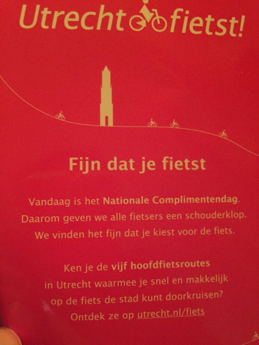 Opvallend! Vandaag uitgedeeld door heel de stad #utrecht #fijndatjefietst #fiets