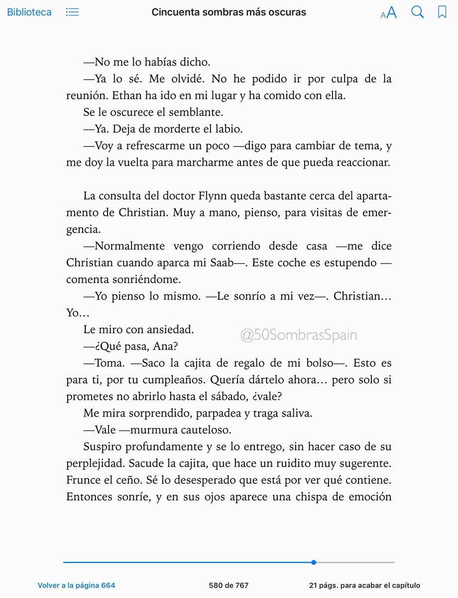 50SombrasSpain's tweet photo. Así es la escena de cuando le da Ana compra y le da el regalo de cumpleaños a Christian en el libro #50SMO https://t.co/lCmSlmiVpf