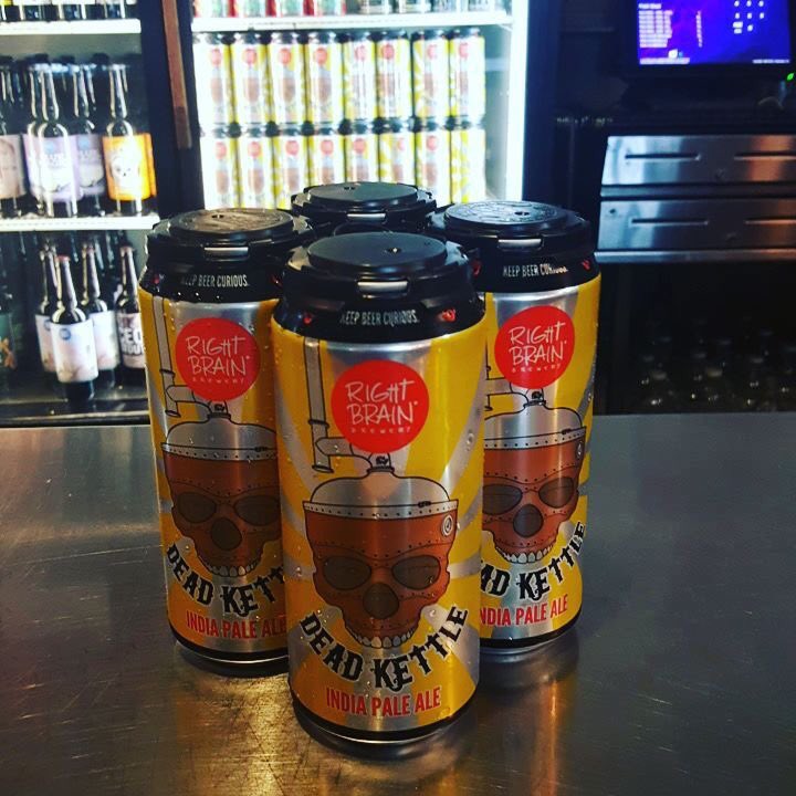 rightbrainbrew's tweet photo. Pre Launch Special: $5 four packs of Dead Kettle #IPA! Only available in the #RBB brewpub! #craftbeer #pubonly #TCMI https://t.co/ZhmB5xA3E1
