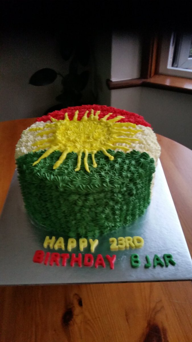 Kurdish  flag  sponge cake