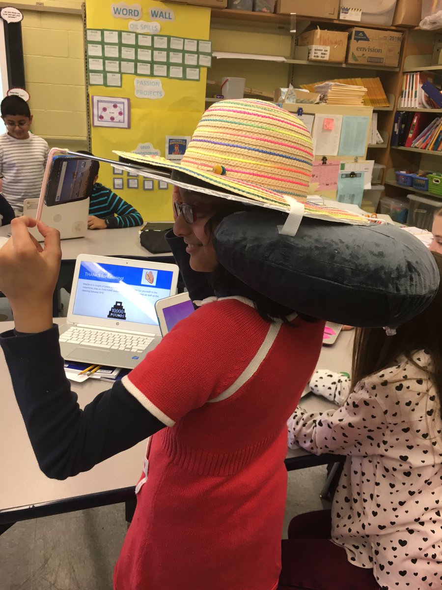 Passion project: develop a hat that will bring joy to people. Massages, lets you rest and watch videos! #MENLOtweets