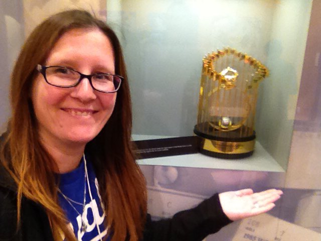 TheHanzels's tweet photo. It's not everyday you go to an EDU conference and get to hold an #Emmy & #WSTrophy circa 85 #ahsusd409 #kcpttech16 https://t.co/SbU4qOKAj1