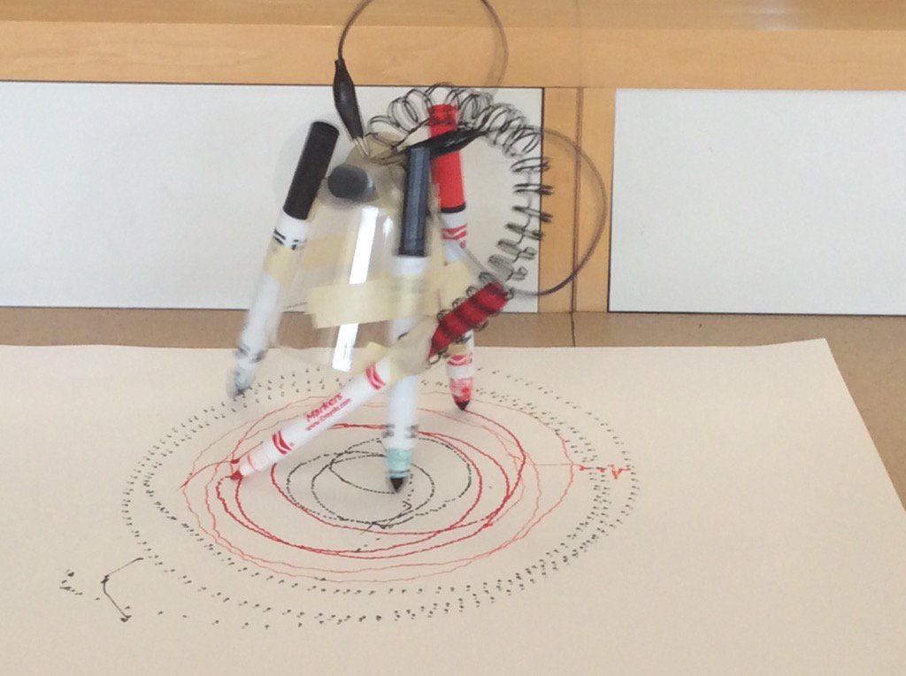 AbbyKepka's tweet photo. Look! I made a doodle-bot! #NelsonAtkinsMuseum #kcpttech16 https://t.co/07pVAtqBeL