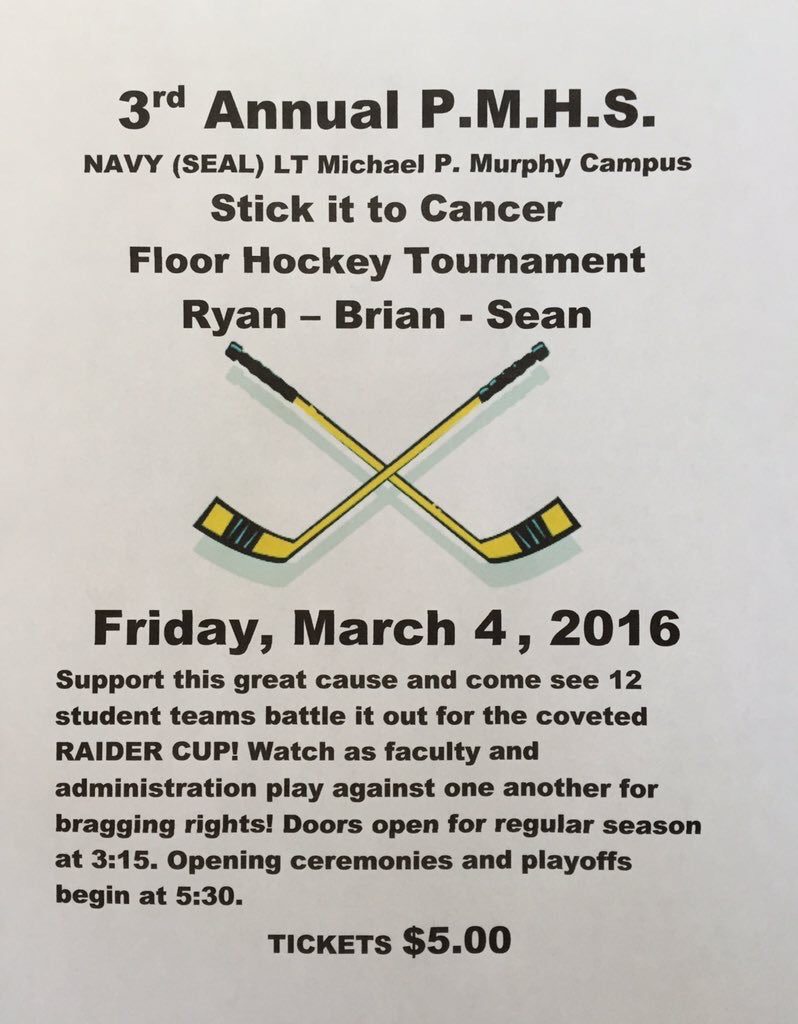 1061BLI's tweet photo. #DTLRadio is pumped to be a part of this on Friday!! Follow @PMHSFloorHockey for more info. #StickItToTheCancer https://t.co/Tw8myYtl2K