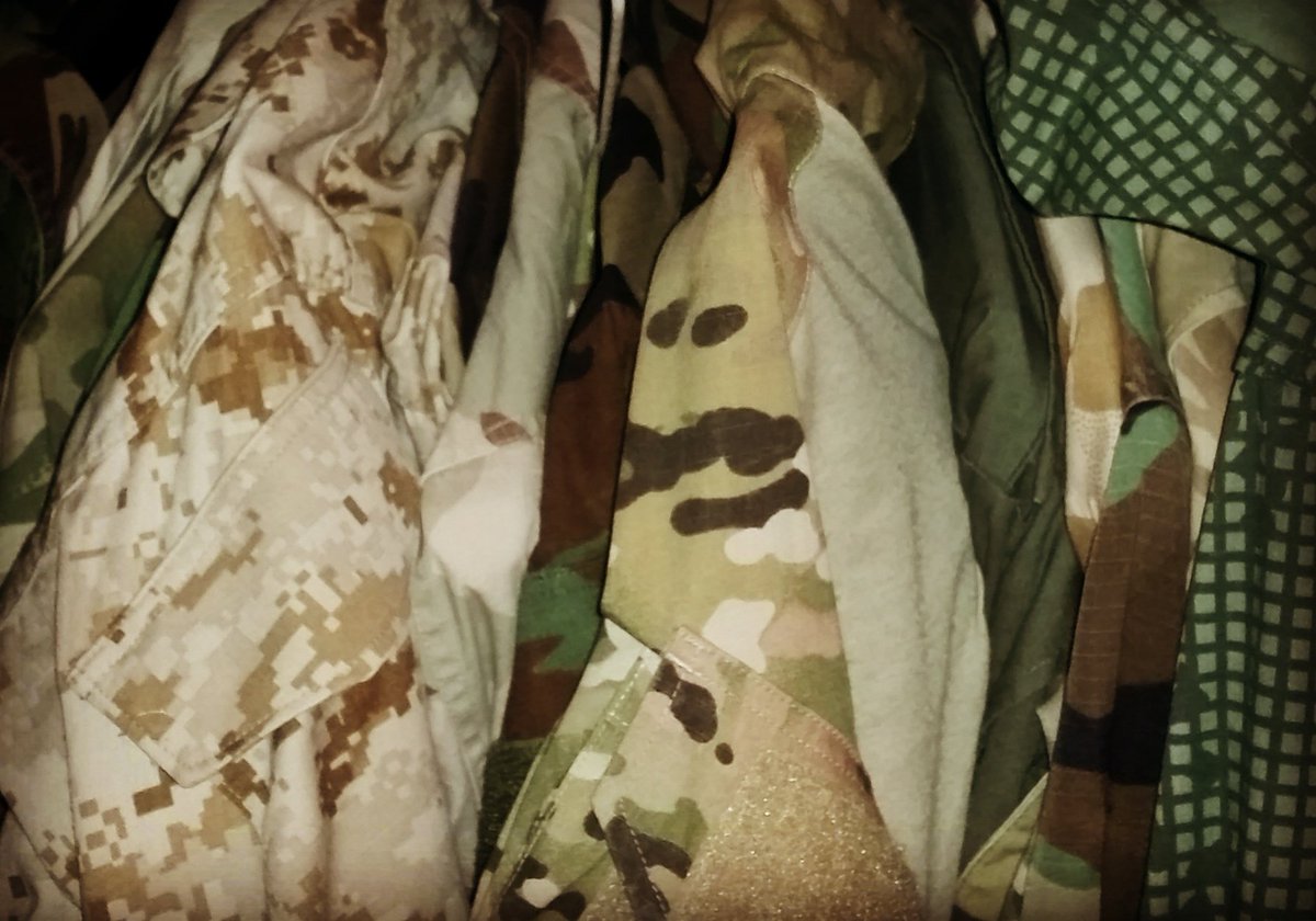 S0Gteam's tweet photo. Many camo, many choice! #ChoiceIsTheHardest #SOG #Airsoft #nightdesert #multicam #dcu #m81 #dpm #flecktarn #MCCUU https://t.co/iRKJukexAF
