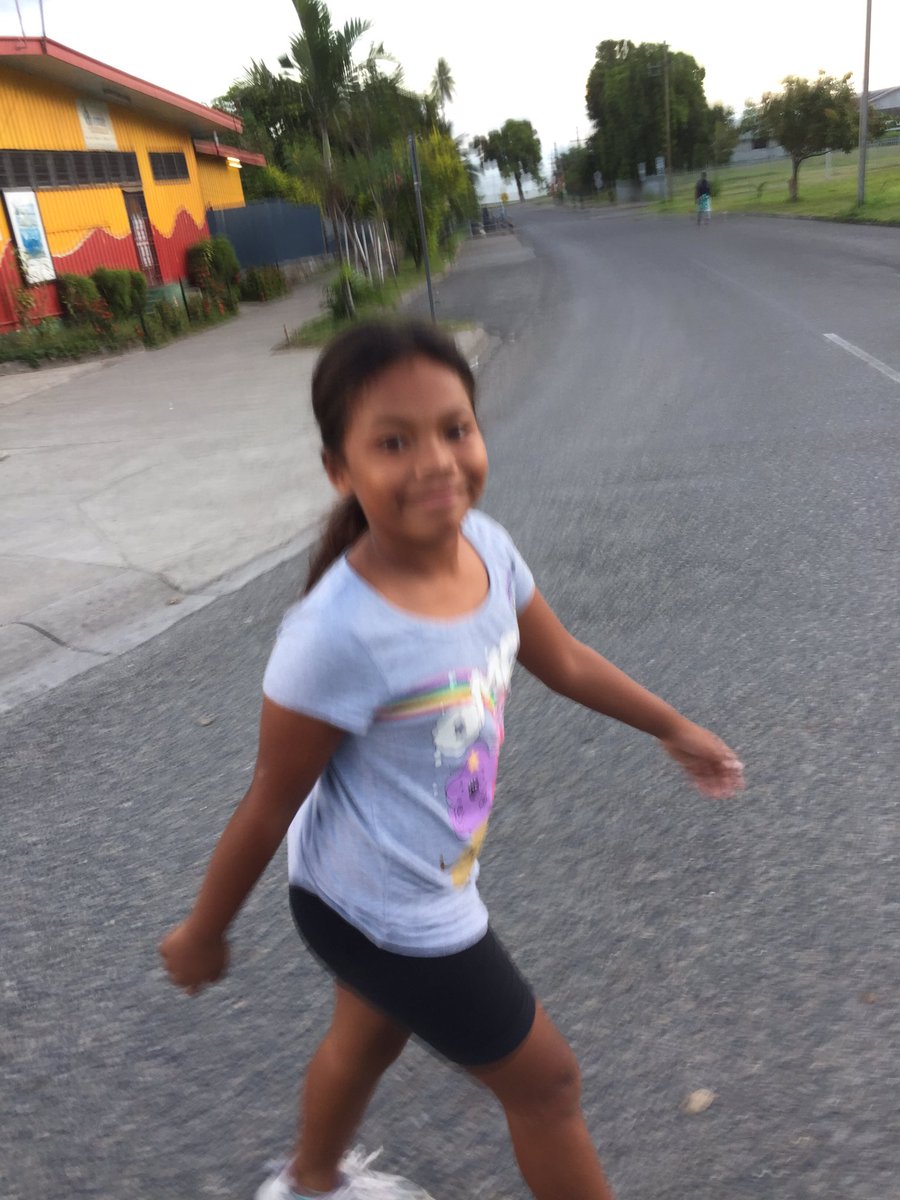 Early morning walk in Kokopo with my personal trainer