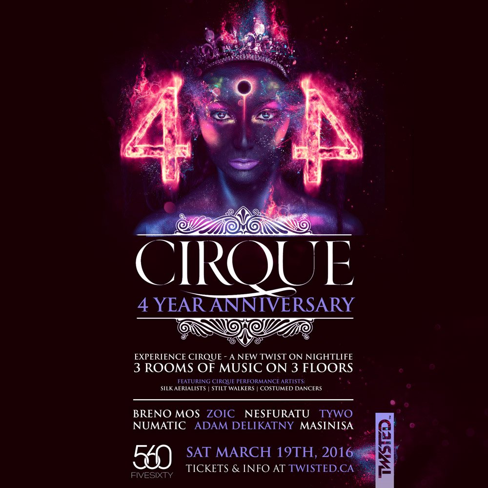 JUST ANNOUNCED! We're opening our doors for a handful of special events, including the CIRQUE 4 Year Anniversary!