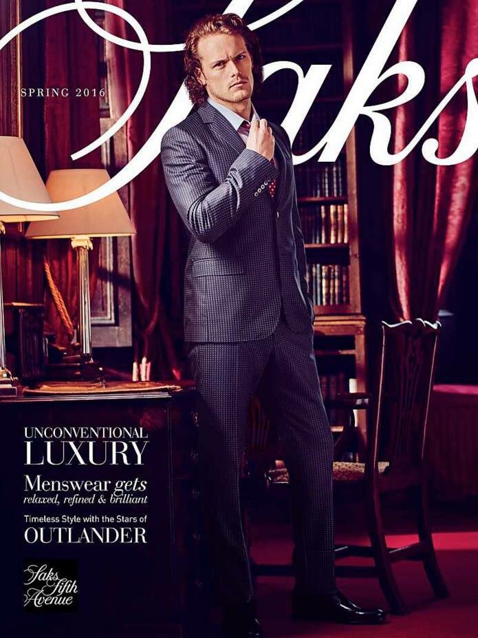 SamHeughanIta's tweet photo. New cover of Sam Heughan and Caitriona Balfe for Saks Fifth Avenue! ❤️😍 #Outlander https://t.co/xbbAfT9p9p