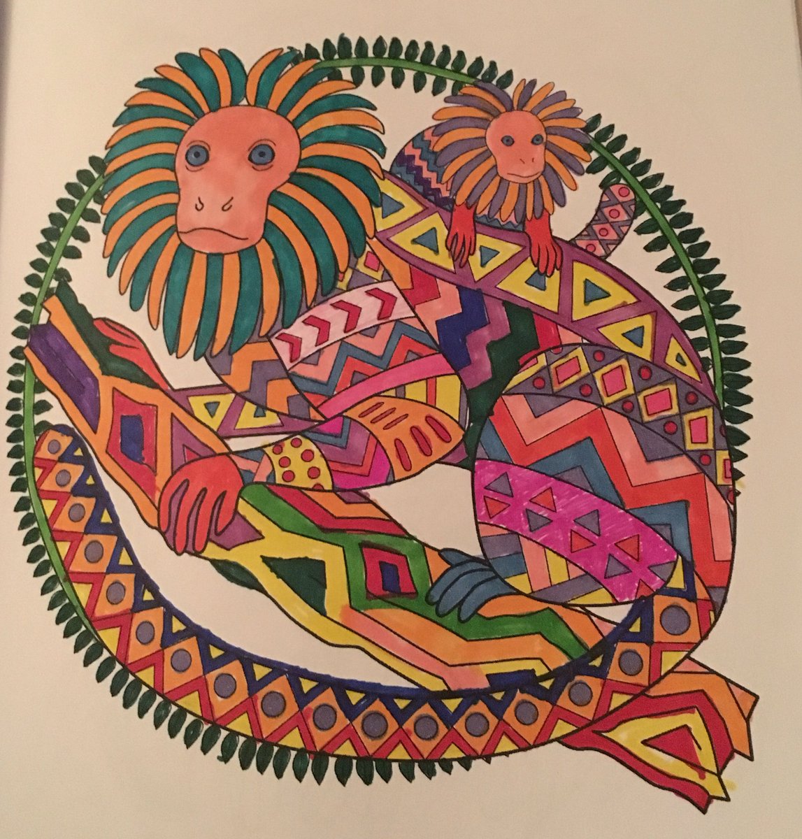 Not so sure about this one used sharpies for a change #adultcolouring @meg_cowley <a href="/colouringbks/">Colouring Creations</a> <a href="/_AdultColoring/">Adult Coloring 101</a>
