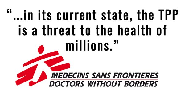 Public Citizen's GTW Action (@gtwaction) on Twitter photo "Millions of lives are at stake." <a href="/MSF_USA/">Doctors w/o Borders</a> urges countries to reject #TPP: bit.ly/1K2MbLG #StopTPP "Millions of lives are at stake." <a href="/MSF_USA/">Doctors w/o Borders</a> urges countries to reject #TPP: bit.ly/1K2MbLG #StopTPP