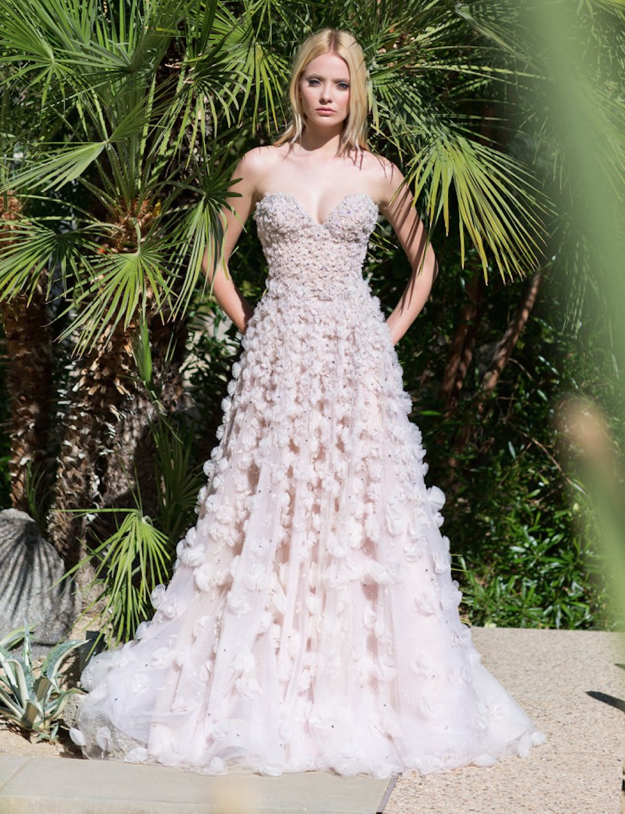 LorenaSarbu's tweet photo. Strapless ballgown with floral embroidery in powder pink https://t.co/M0Y0n50hrQ https://t.co/J50vYyTHLc