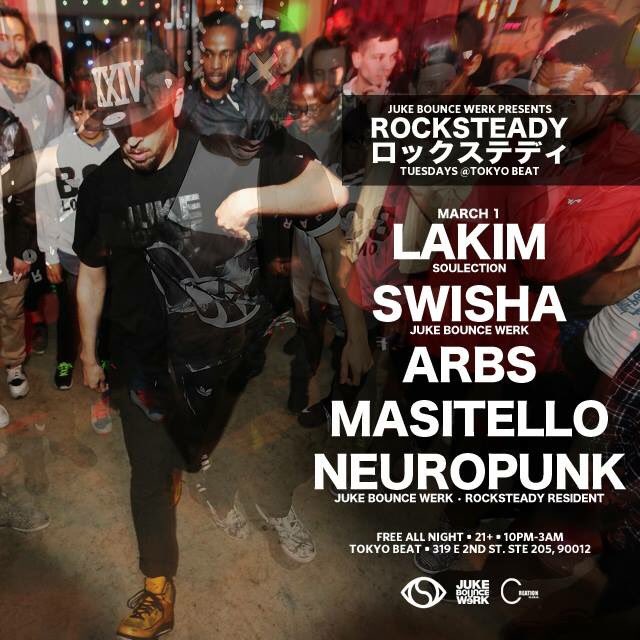 jukebouncewerk's tweet photo. TONIGHT!! @viberocksteady @LAKIMisAlive @djswishasweet @arbsbeats @masitello09 @neuropunkdj #viberocksteady https://t.co/dCJSHt5Etn