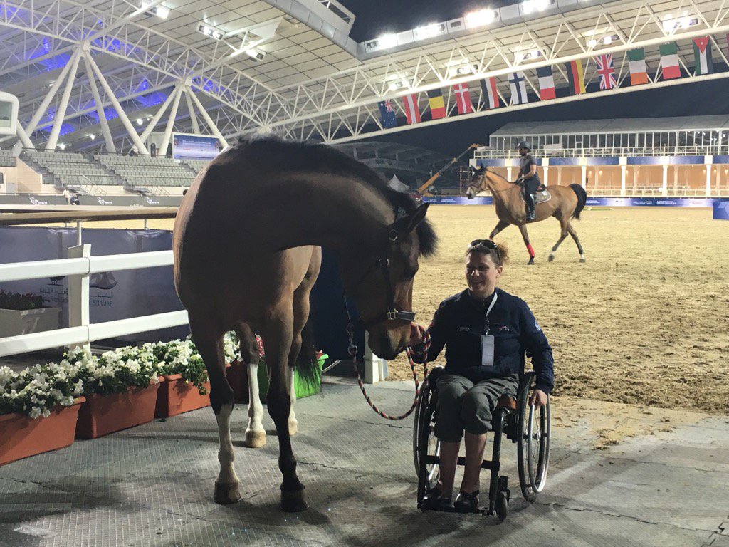 qtrbion's tweet photo. @qatarday @AlShaqab @myfei_home Horse-human connection..not easily replicated. Getting ready to compete @CHIALSHAQAB https://t.co/cvlrFs8eaZ