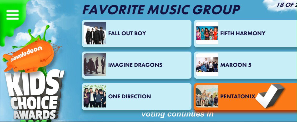 mdghcdgnogetni's tweet photo. Keep voting for @PTXofficial for our favorite music group!!!! I know I am😊😊 https://t.co/vm3KBIUsWC