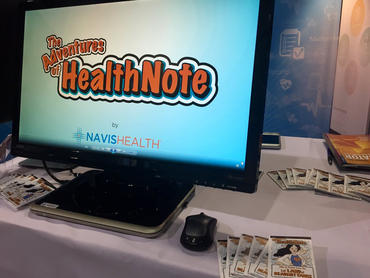 Swing by the <a href="/NavisHealth/">NavisHealth</a> booth #4970 and check out "The Adventures of HealthNote!"  #HIMSS16 #CarePlan #mhealth