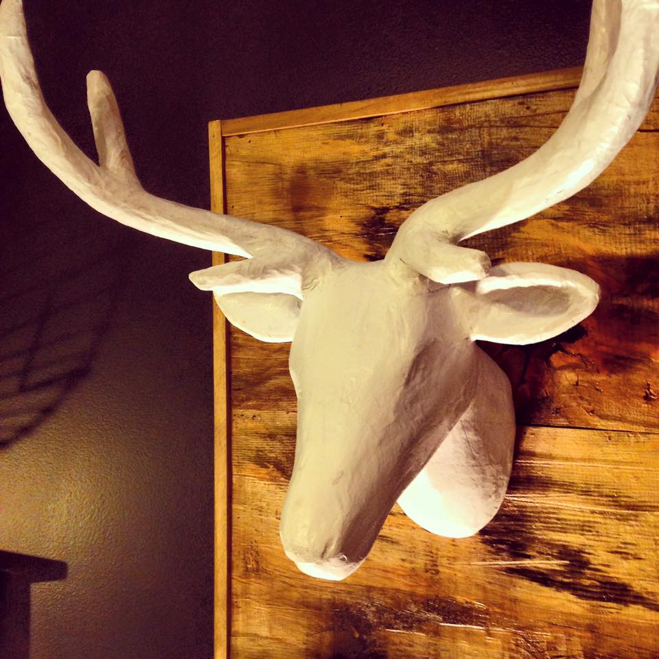 Crazy Cool DEER HEAD on Reclaimed Pine.  $65.  Holler!  502-741-4511