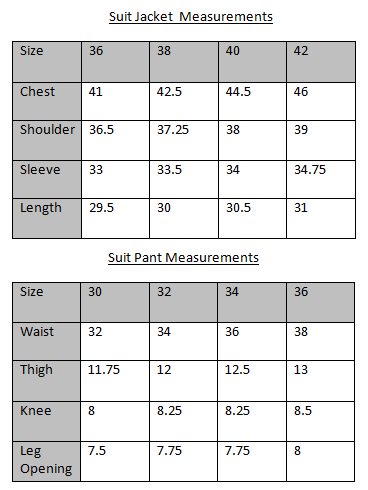 Suitsupply Size Chart