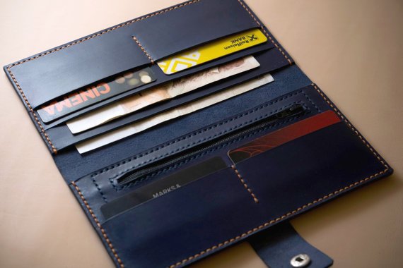 Long #leather #wallet #for #men with coin pocket #handmade by Dejvitz etsy.me/1VwBwcR <a href="/Etsy/">Etsy</a>